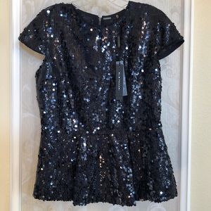 🆕Elie Tahari Justina Sequin Blouse